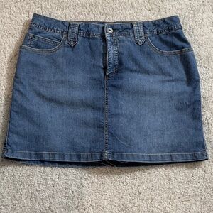 St John's Bay Women Denim Blue Jean Skort (Shirt Shorts) Size 12